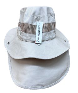 NUEVO! SOMBRERO AUSTRALIANO CON RED CUBRENUCA DESMONTABLE