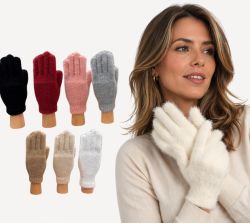 GUANTE DE ANGORA MUJER SURTIDO POR DOCENA